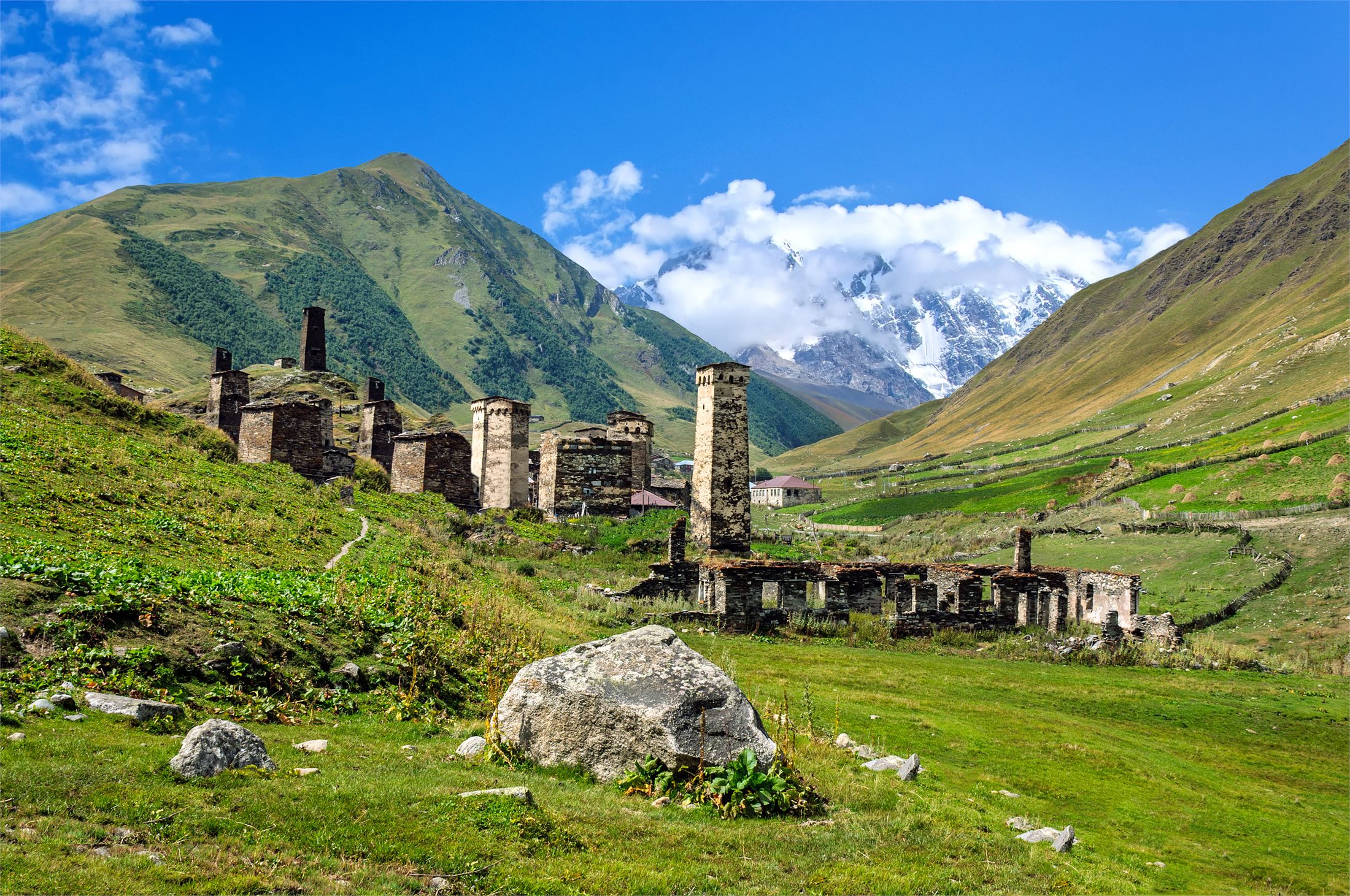 Ushguli village towers