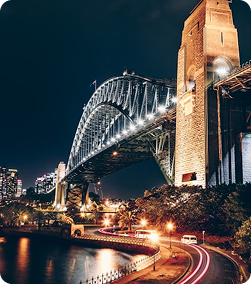 Sydney Harbour Bridge at night